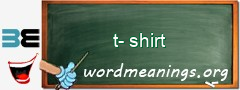 WordMeaning blackboard for t-shirt